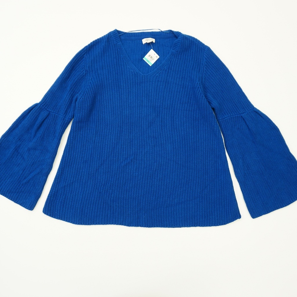 Style & Co V Neck Bell Sleeve Pullover Sweater 0X